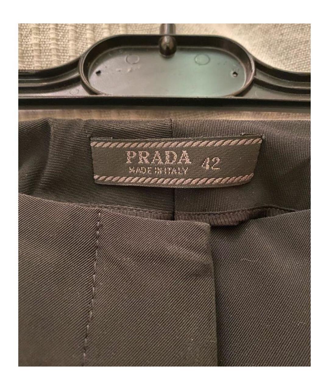 PRADA VINTAGE Черные прямые брюки, фото 4