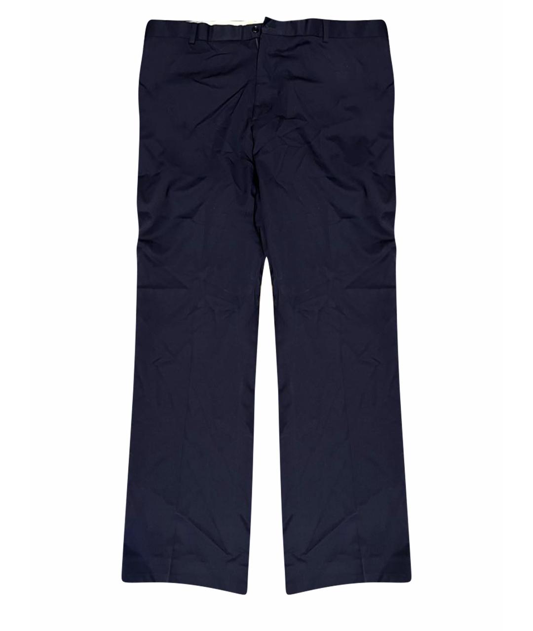 RALPH LAUREN Синие шерстяные классические брюки, фото 1