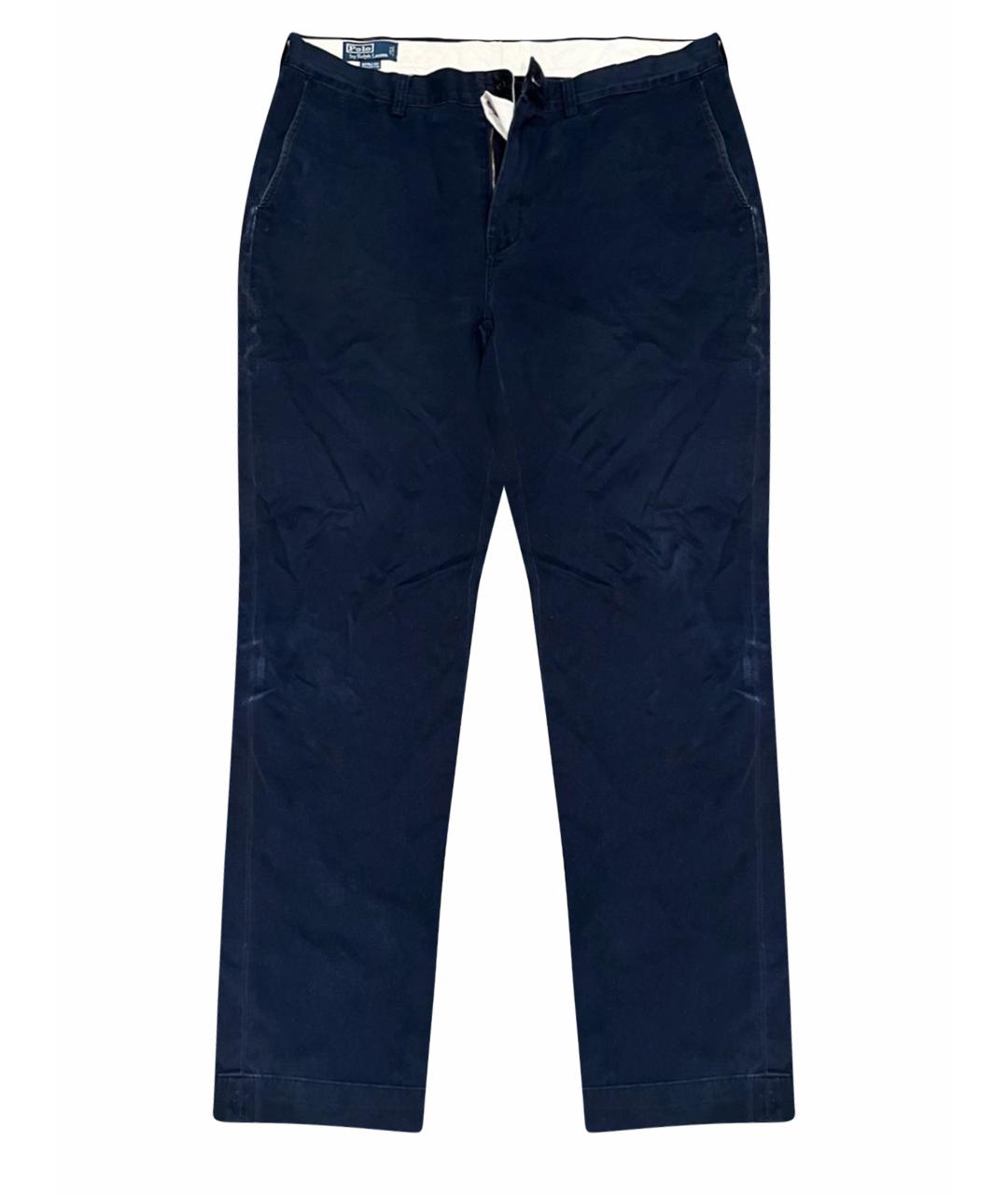 POLO RALPH LAUREN Синие хлопковые прямые джинсы, фото 1