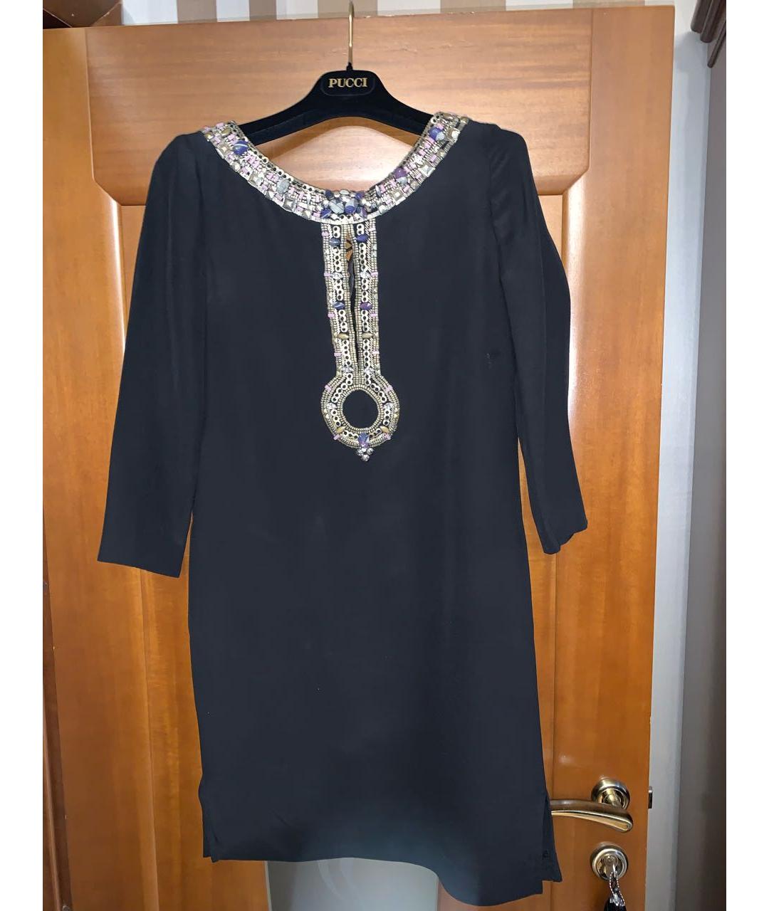 EMILIO PUCCI Черное шелковое вечернее платье, фото 7