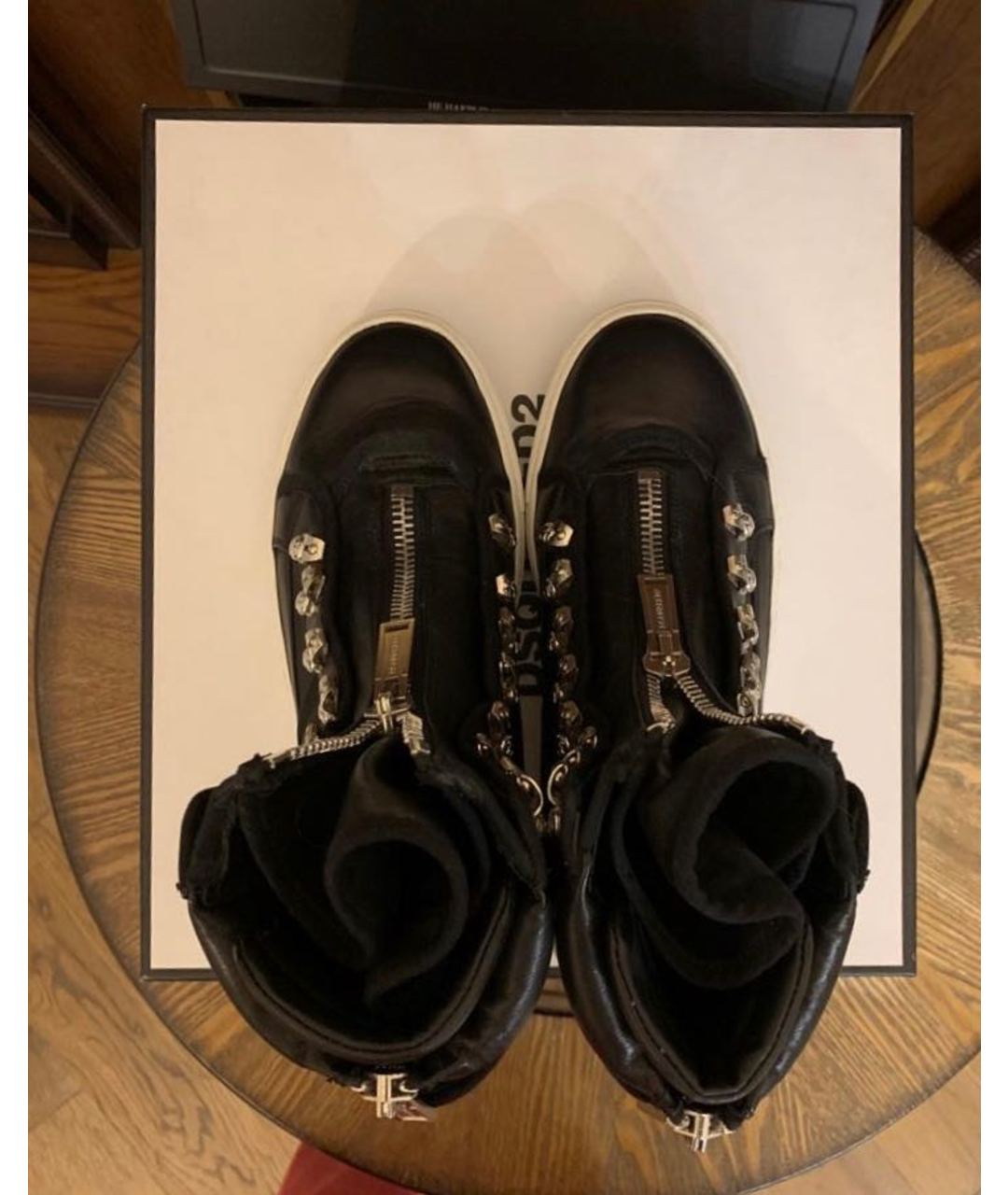 DSQUARED2 Черные кожаные ботинки, фото 3