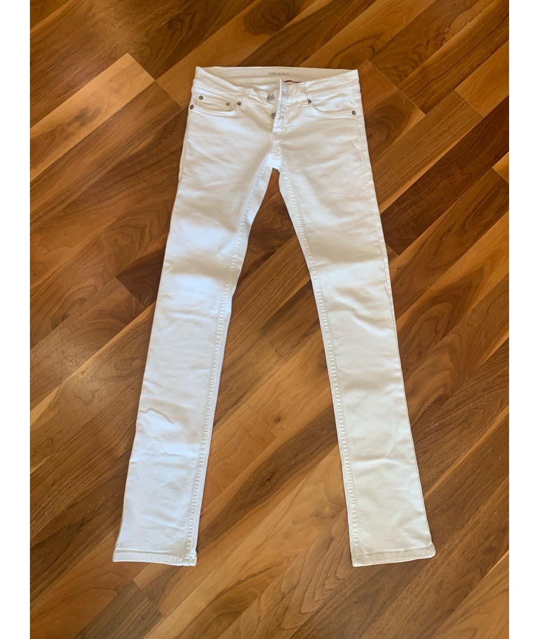 PRADA Белые джинсы слим, фото 6