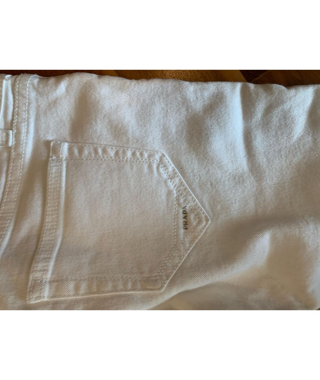 PRADA Белые джинсы слим, фото 5