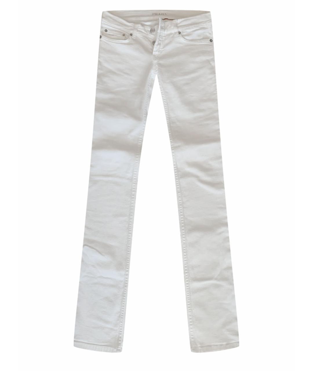 PRADA Белые джинсы слим, фото 1