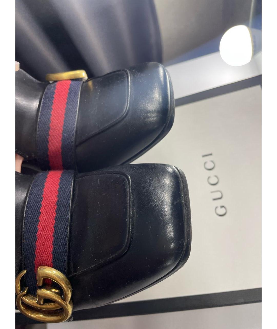 GUCCI Коричневые кожаные мюли, фото 3