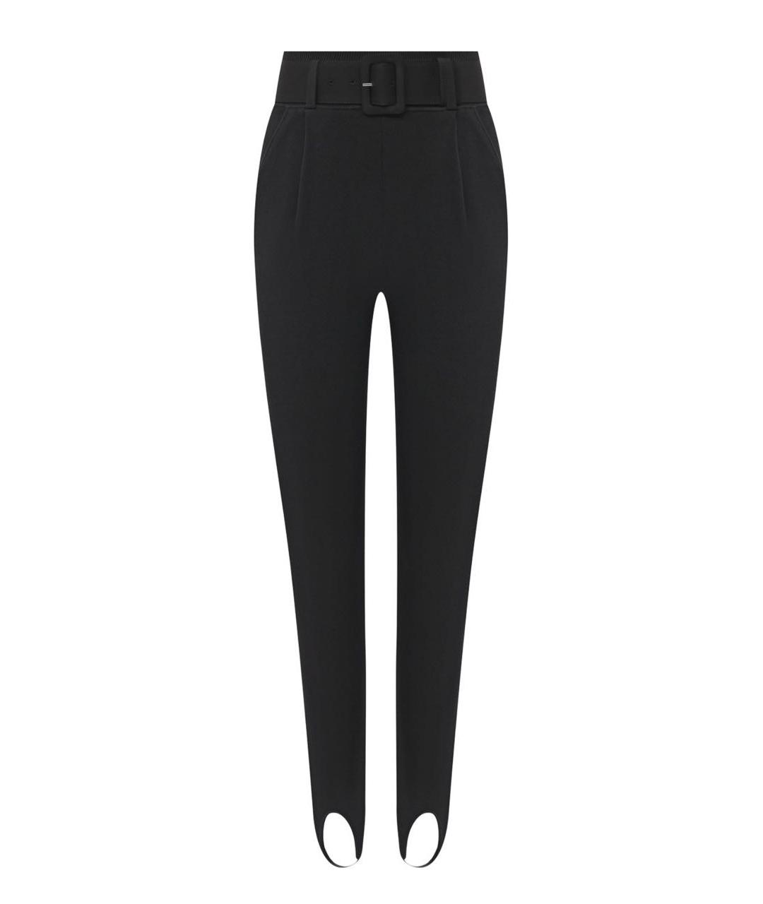 SELF-PORTRAIT Черные вискозные брюки узкие, фото 1