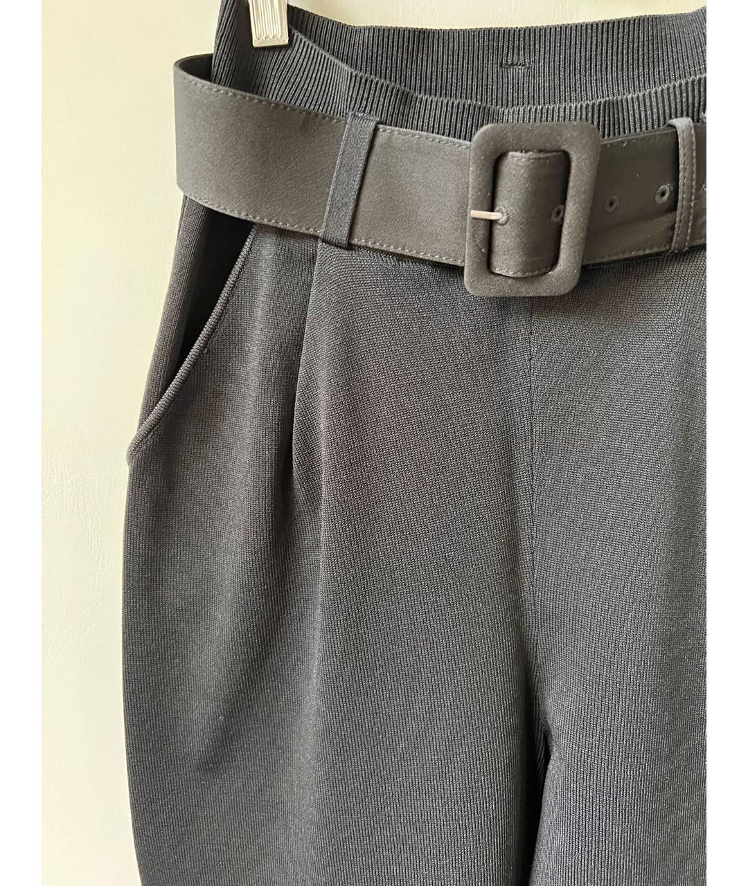 SELF-PORTRAIT Черные вискозные брюки узкие, фото 4