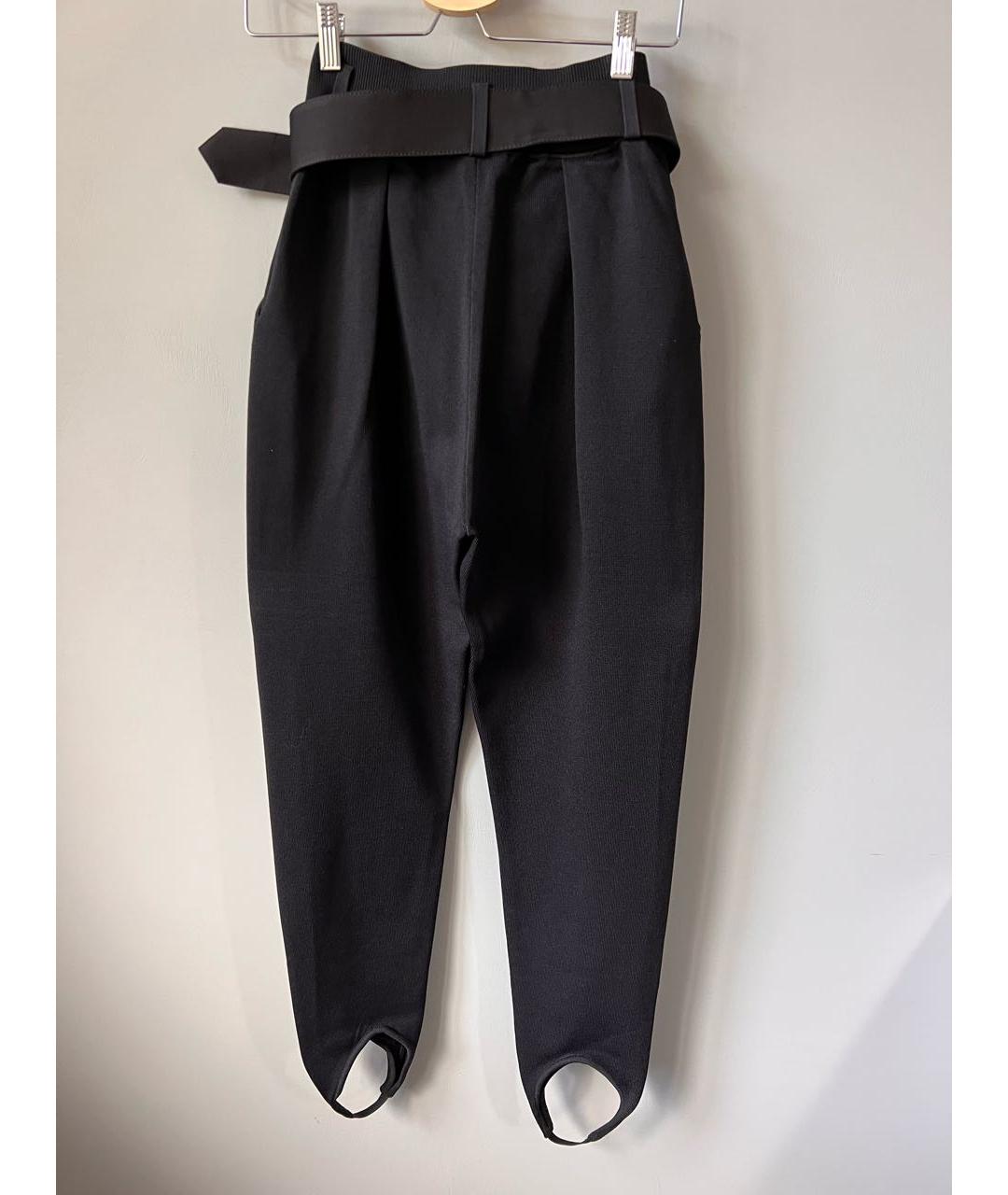 SELF-PORTRAIT Черные вискозные брюки узкие, фото 2