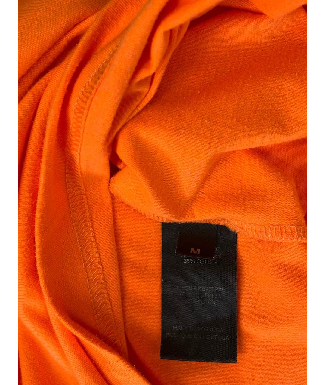 VETEMENTS Оранжевая хлопко-полиэстеровая футболка, фото 6