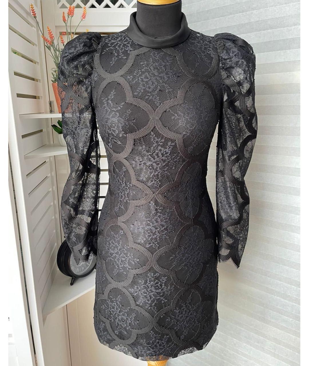 SANDRO Черное полиэстеровое вечернее платье, фото 9