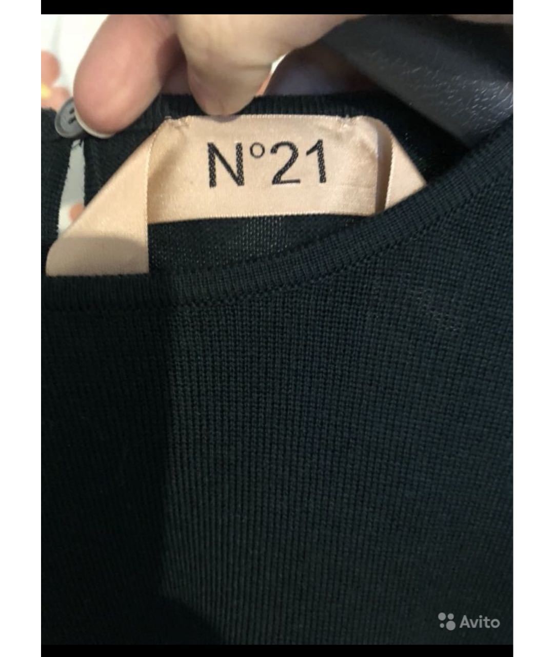 NO. 21 Зеленый шерстяной джемпер / свитер, фото 3