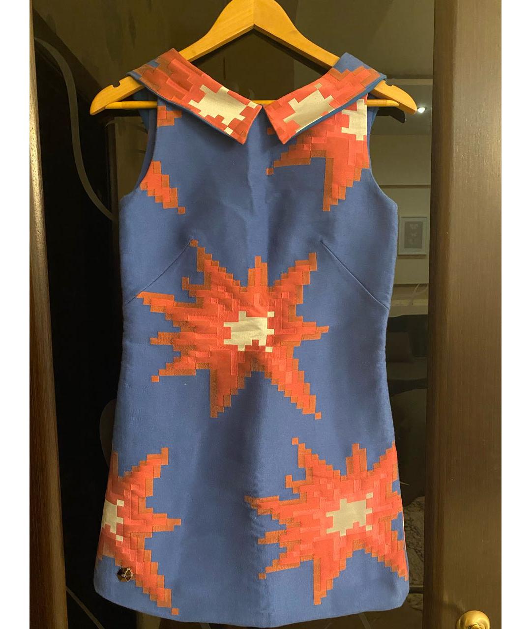 PHILIPP PLEIN Синее вискозное коктейльное платье, фото 9