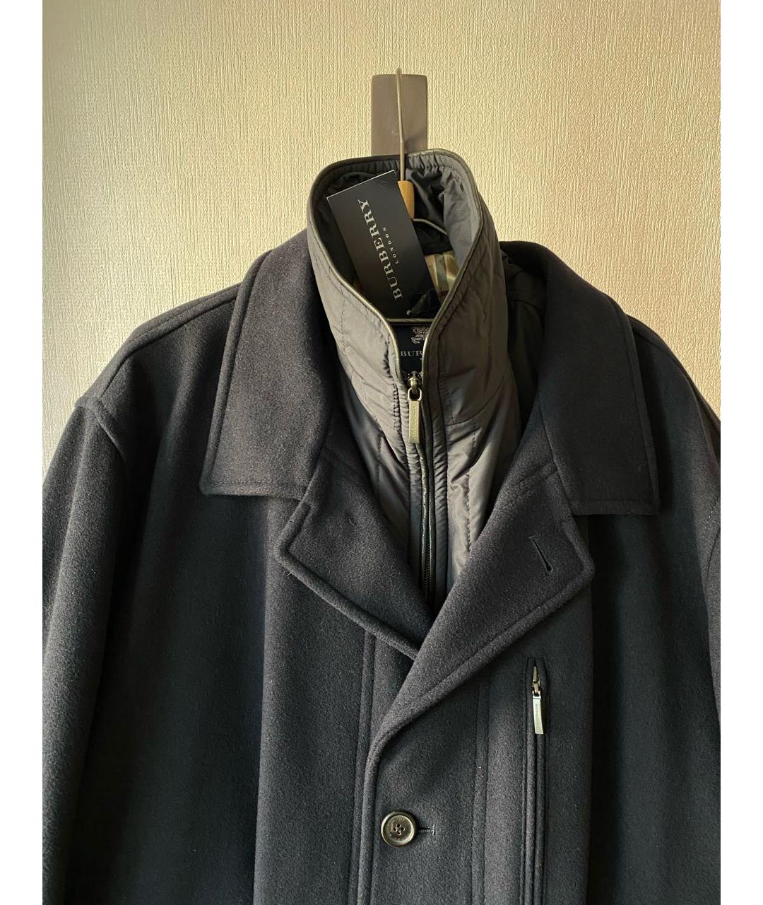 BURBERRY Темно-синяя шерстяная куртка, фото 2