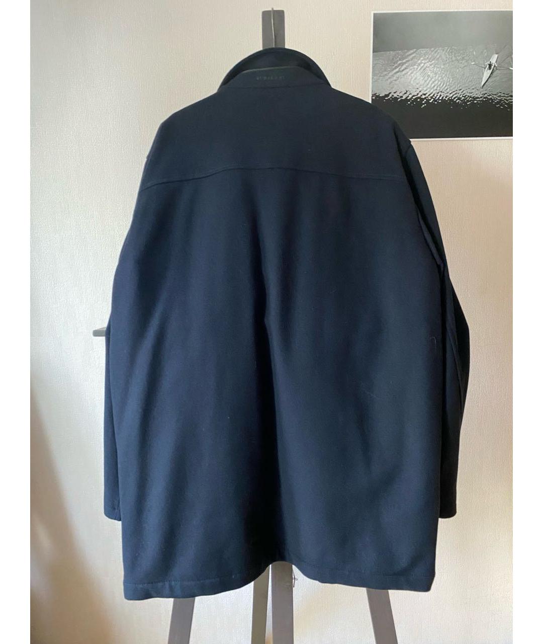 BURBERRY Темно-синяя шерстяная куртка, фото 4