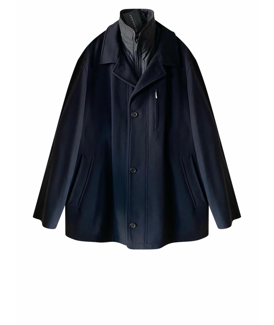 BURBERRY Темно-синяя шерстяная куртка, фото 1