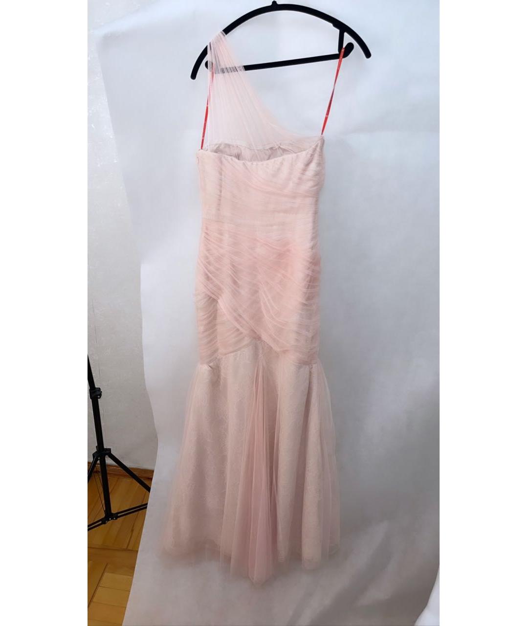 MONIQUE LHUILLIER Розовое вечернее платье, фото 4