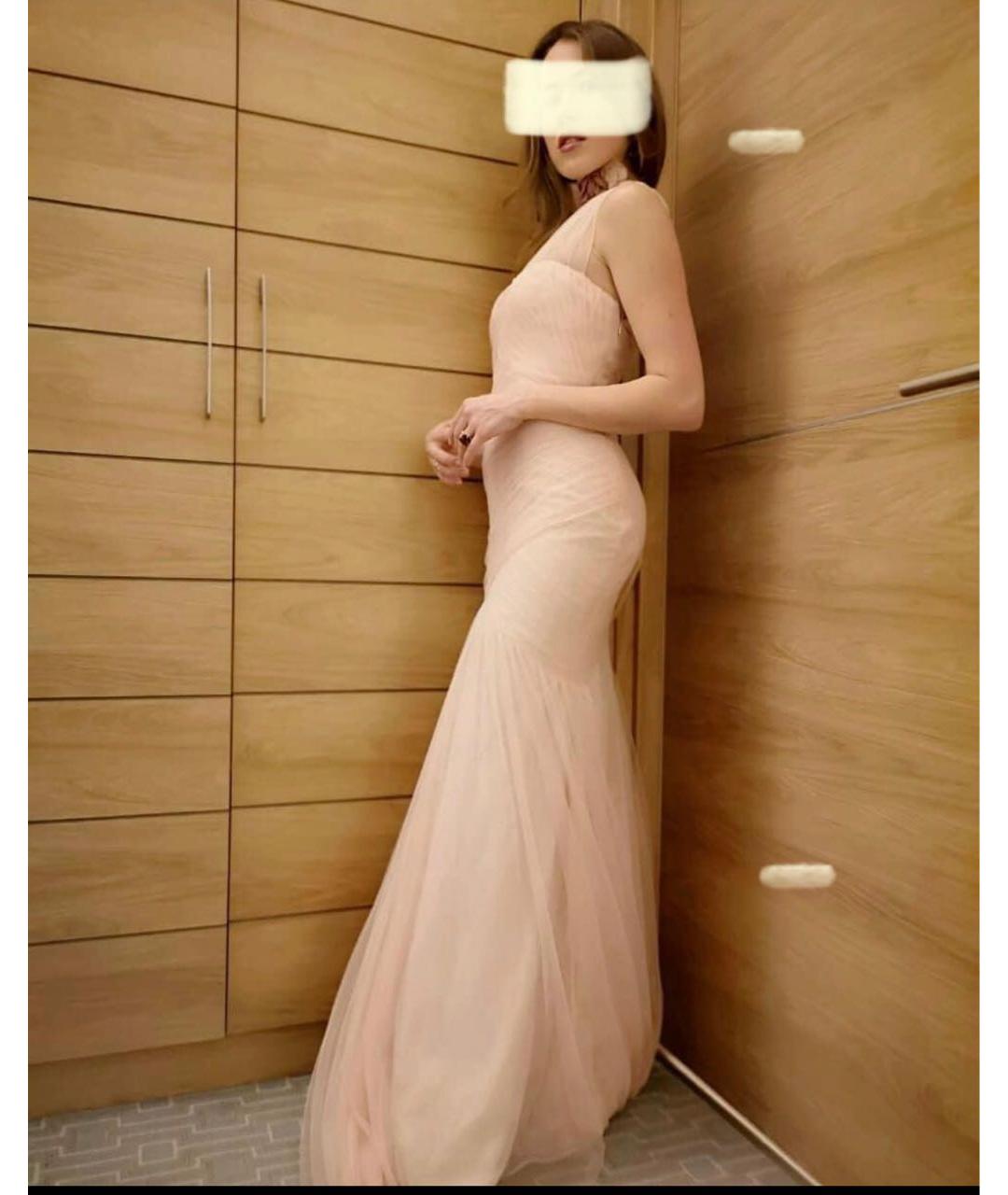 MONIQUE LHUILLIER Розовое вечернее платье, фото 6
