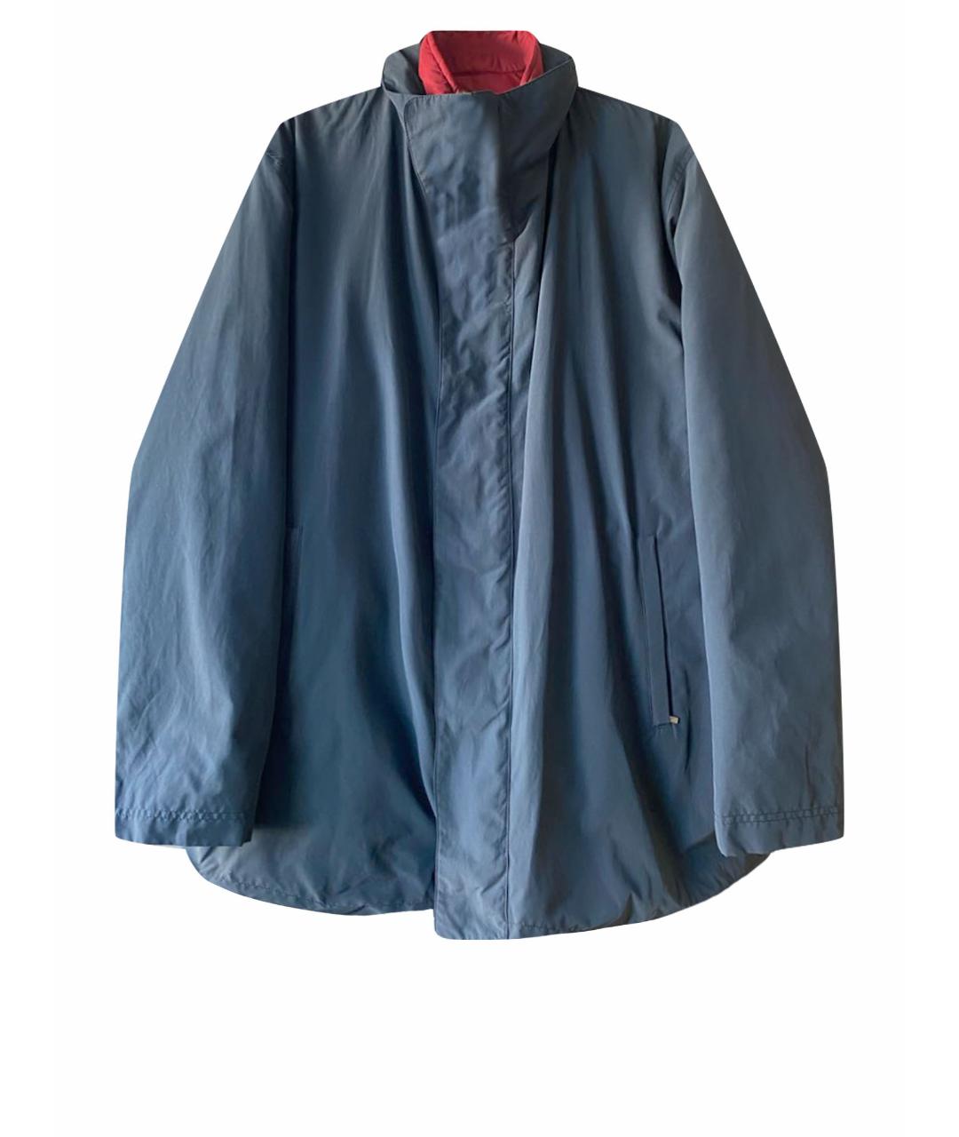 BURBERRY Темно-синяя хлопковая куртка, фото 1