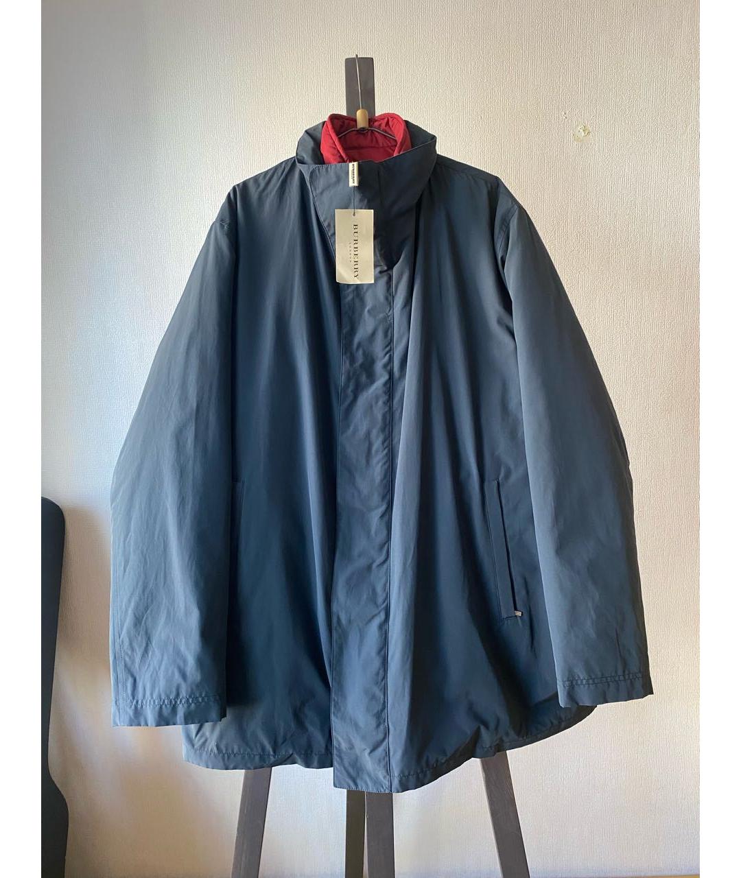 BURBERRY Темно-синяя хлопковая куртка, фото 9