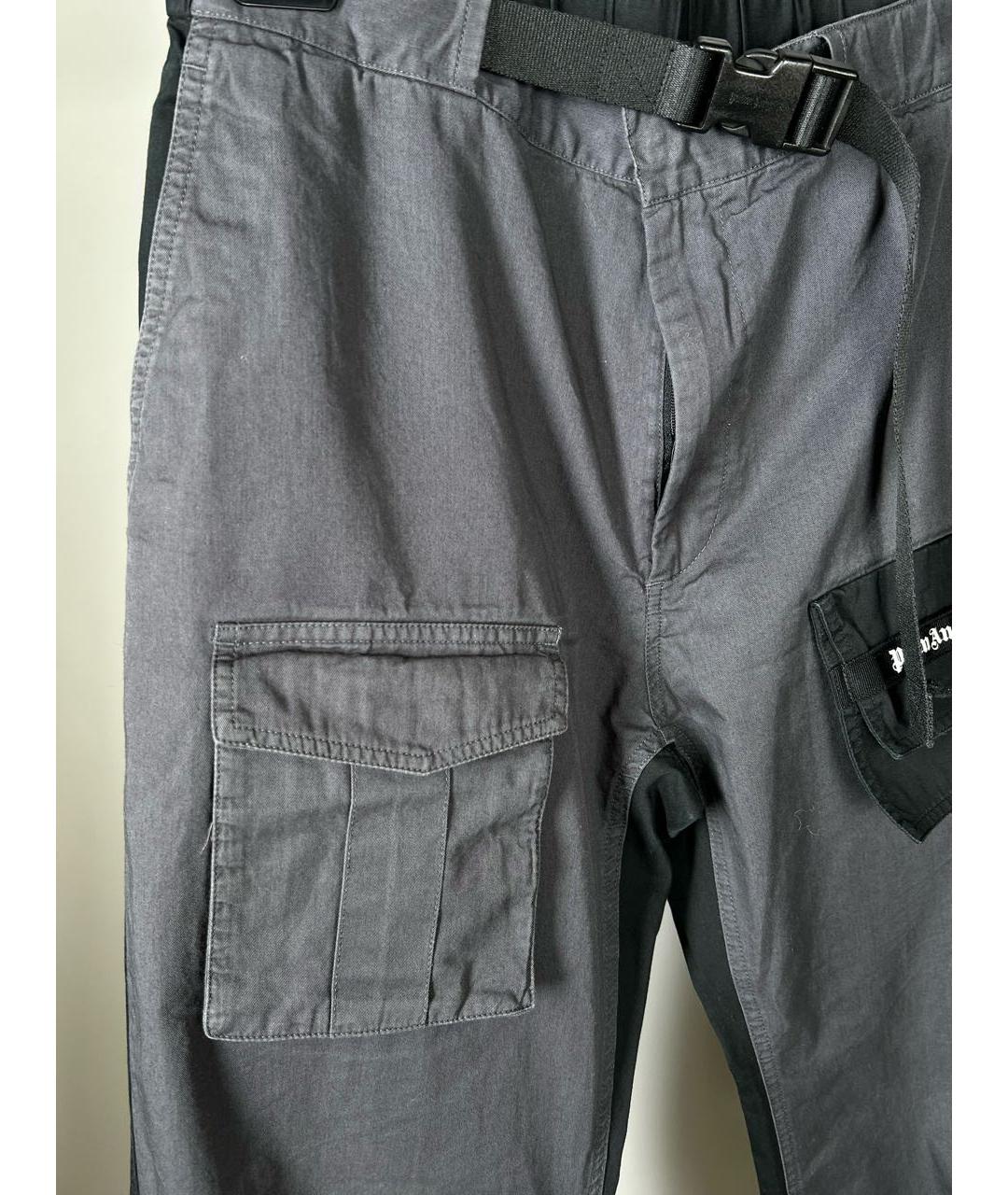 PALM ANGELS Антрацитовые хлопковые брюки чинос, фото 3