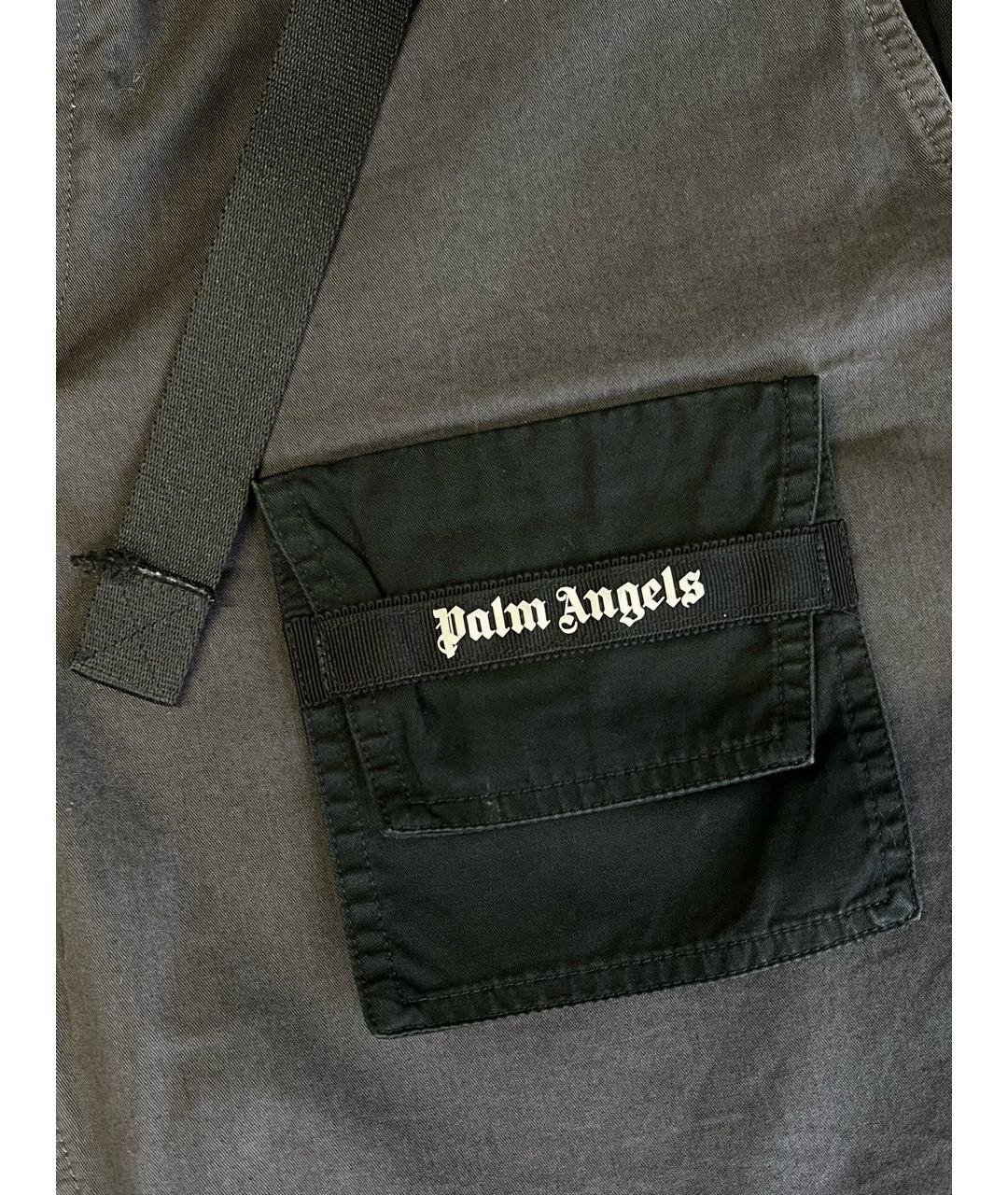 PALM ANGELS Антрацитовые хлопковые брюки чинос, фото 5