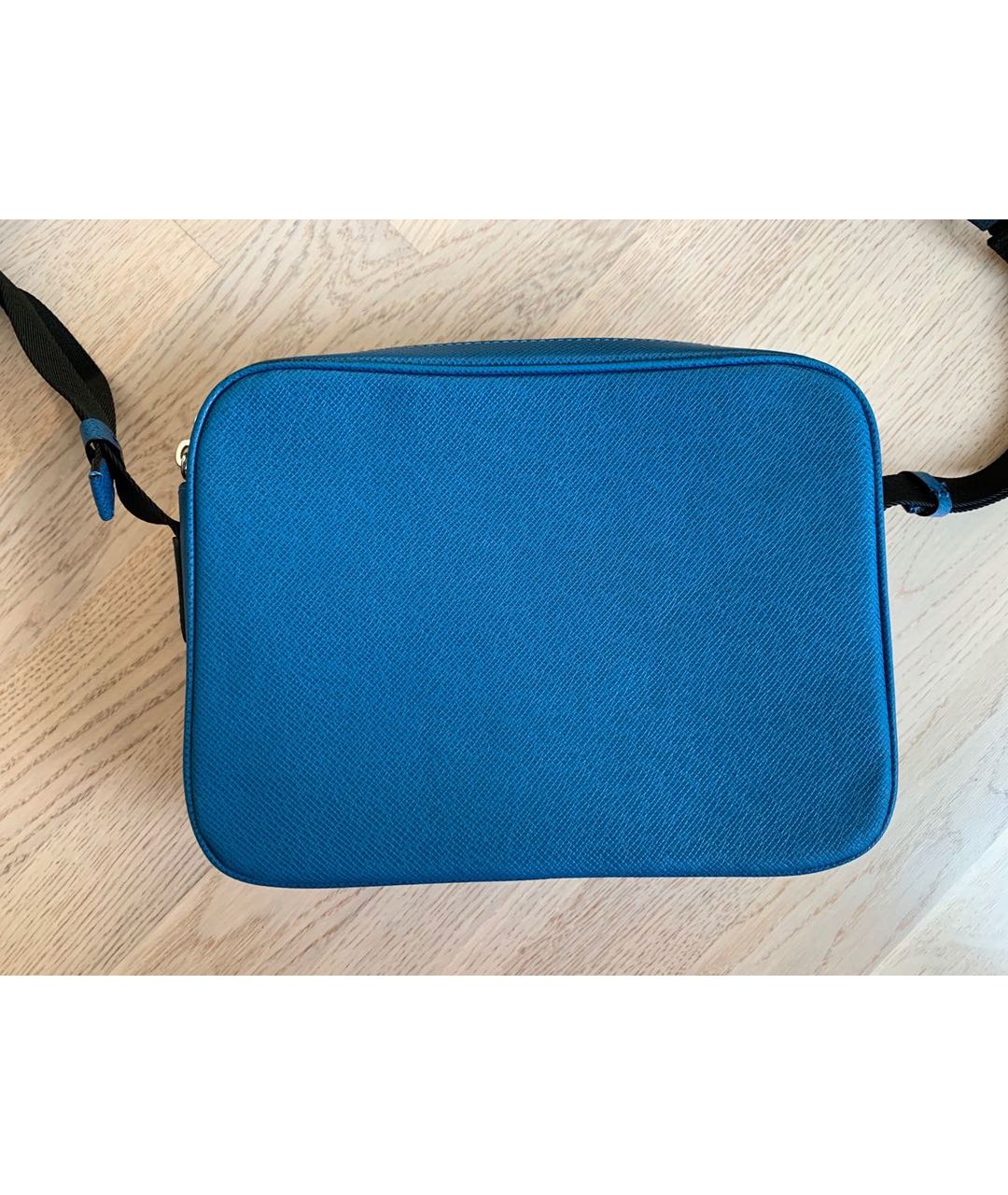 LOUIS VUITTON PRE-OWNED Синяя кожаная сумка на плечо, фото 3