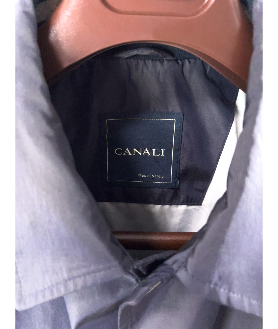 CANALI Синяя шелковая куртка, фото 2