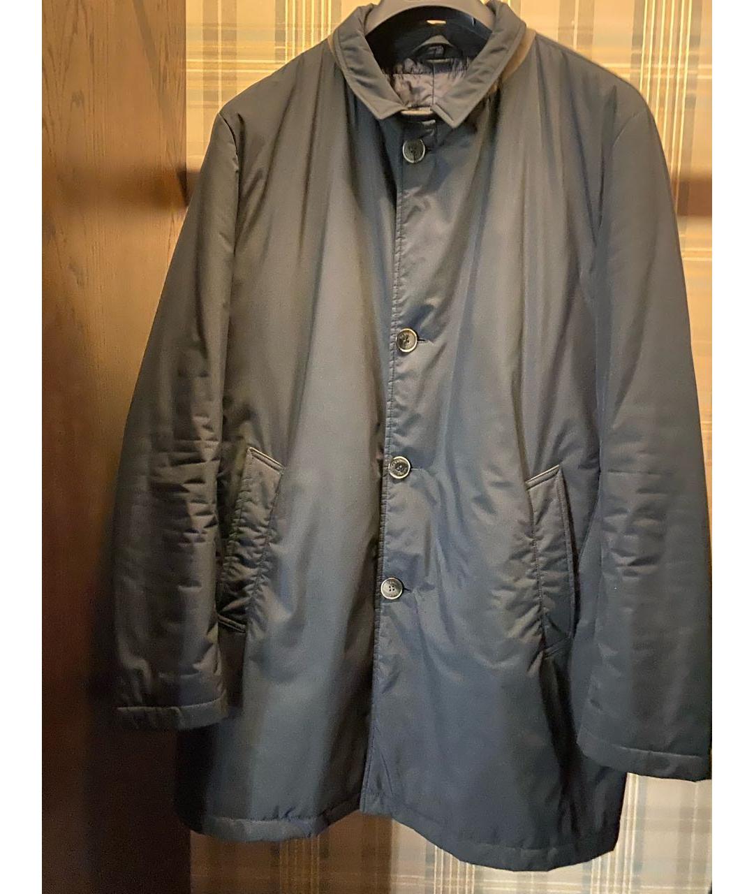 HERNO Темно-синяя полиэстеровая куртка, фото 7