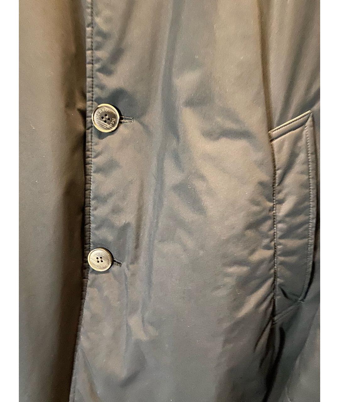 HERNO Темно-синяя полиэстеровая куртка, фото 4