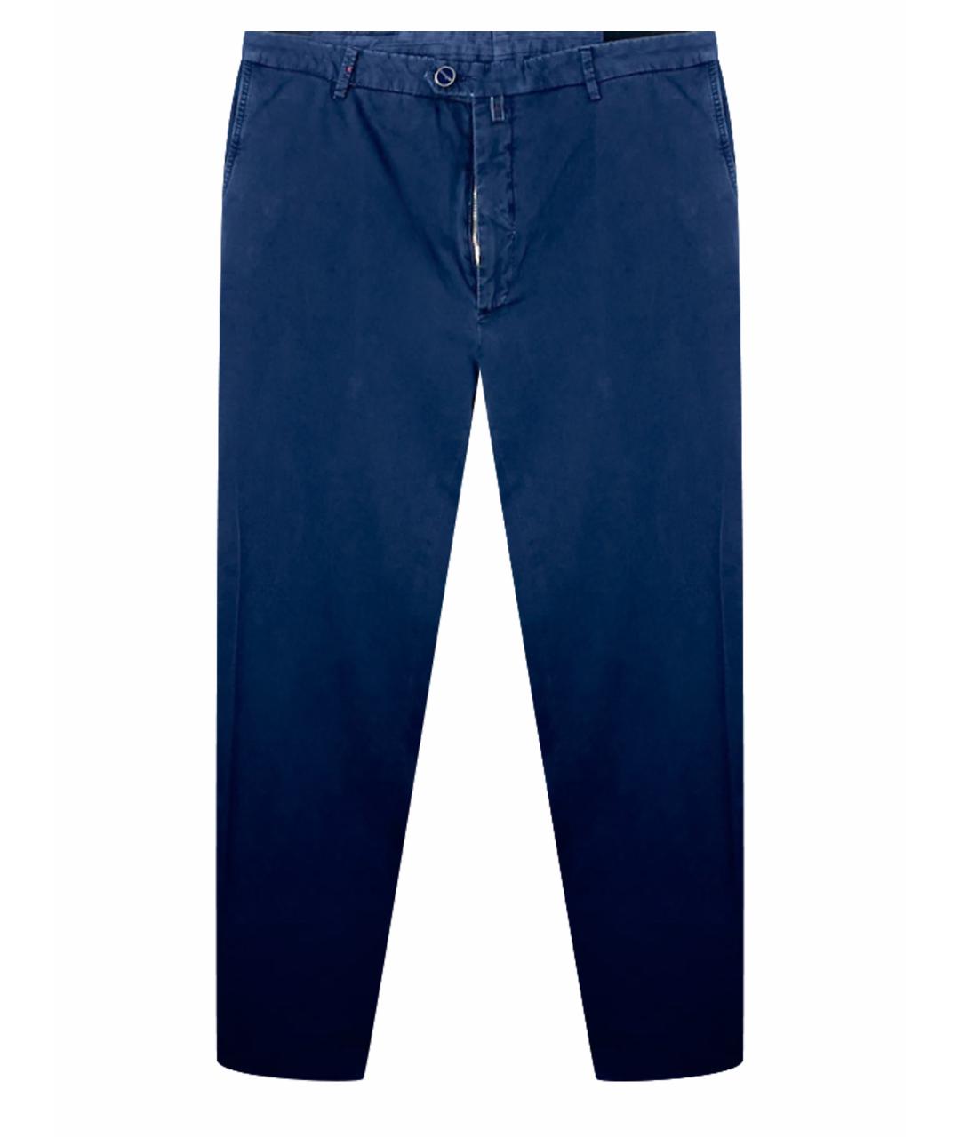 KITON Темно-синие хлопковые брюки чинос, фото 1