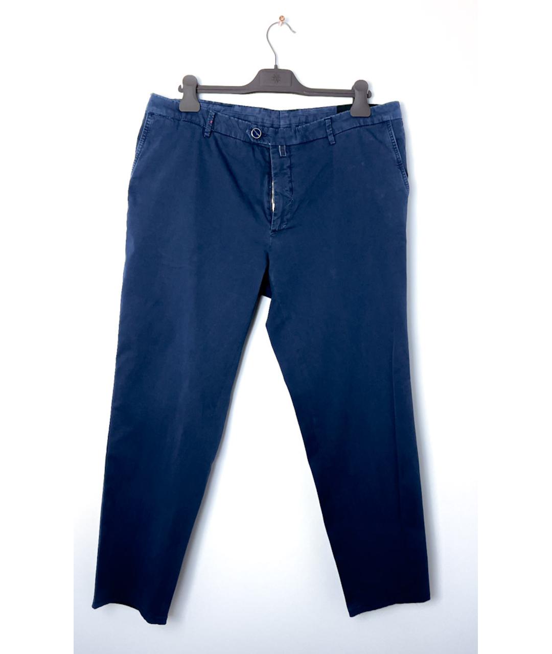 KITON Темно-синие хлопковые брюки чинос, фото 5