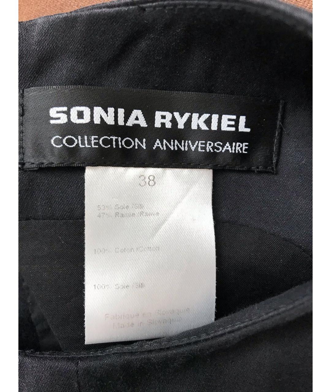 SONIA RYKIEL Черное хлопковое вечернее платье, фото 7