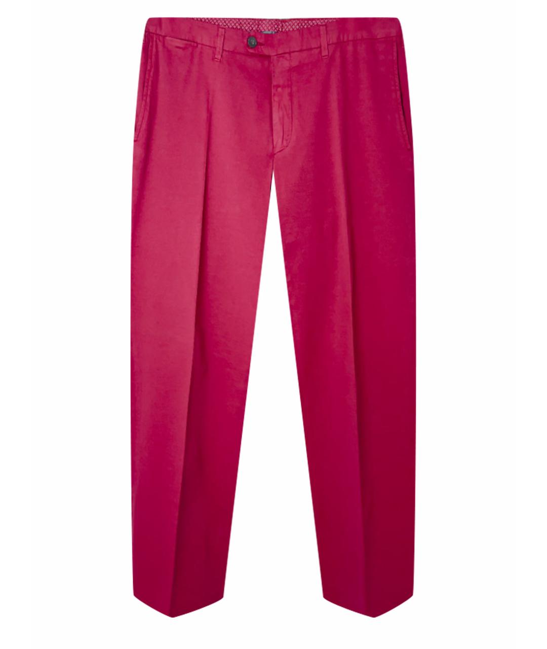 CANALI Красные хлопковые брюки чинос, фото 1