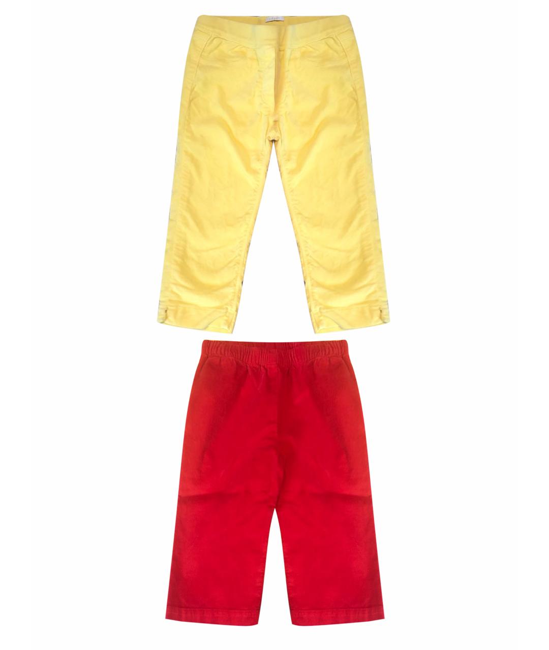 IL GUFO Желтые бархатные брюки и шорты, фото 1