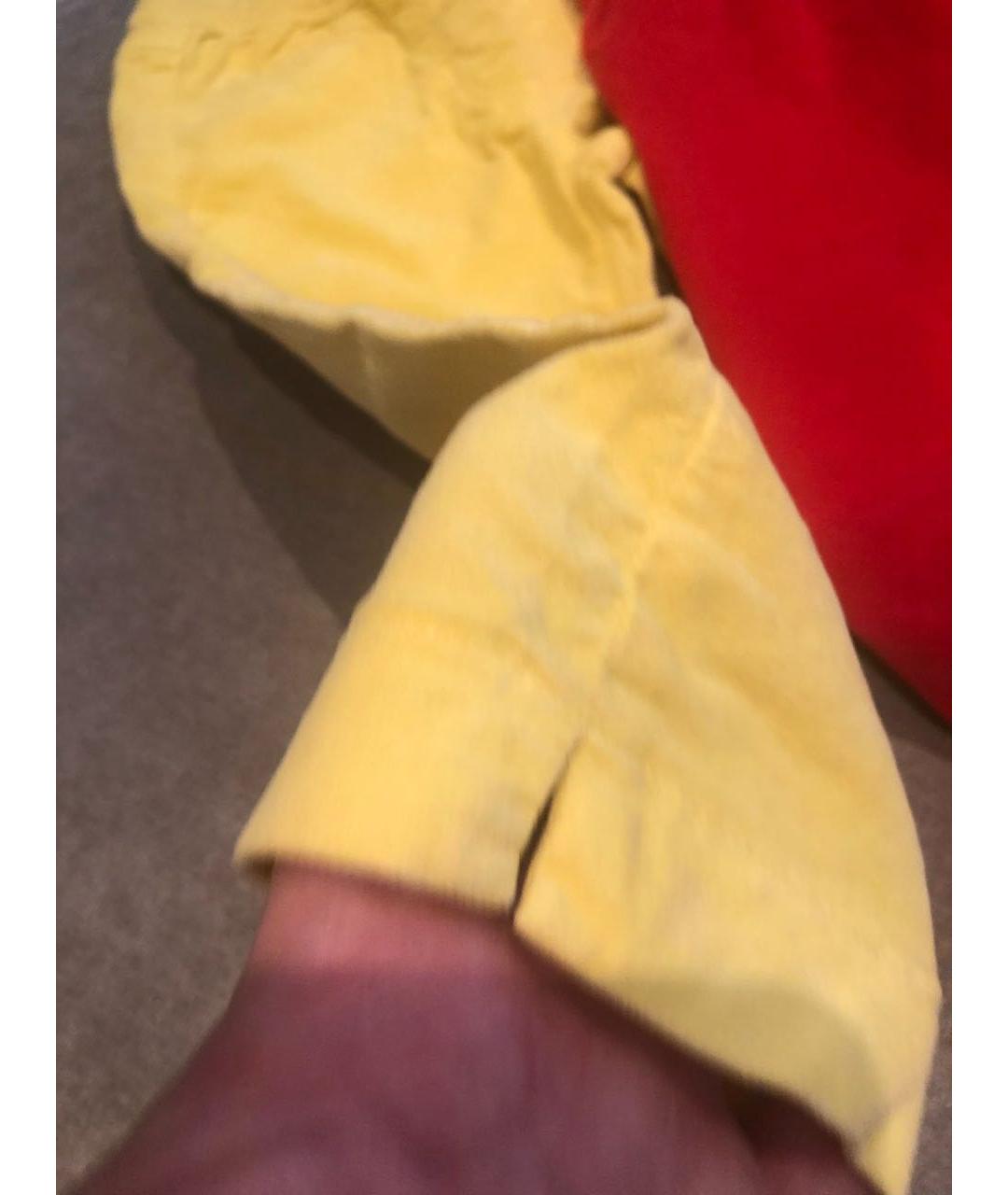 IL GUFO Желтые бархатные брюки и шорты, фото 5