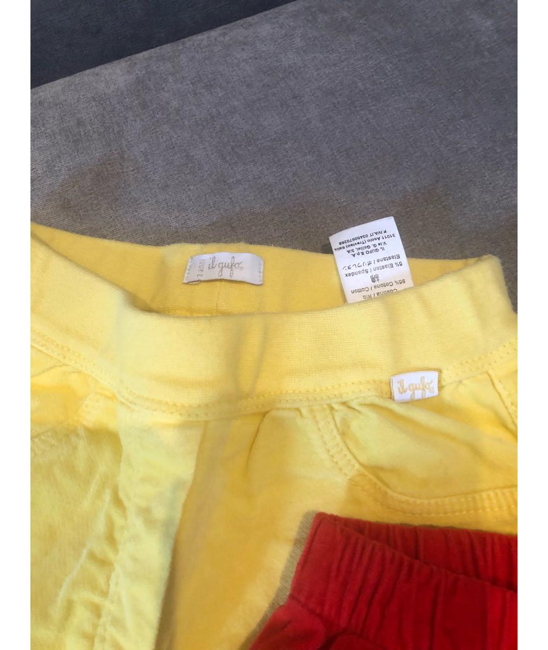 IL GUFO Желтые бархатные брюки и шорты, фото 2