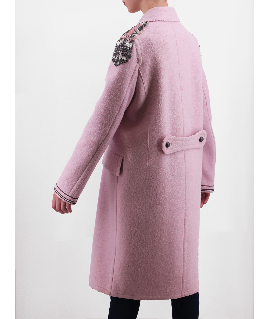 ERMANNO SCERVINO Розовое шерстяное пальто, фото 3