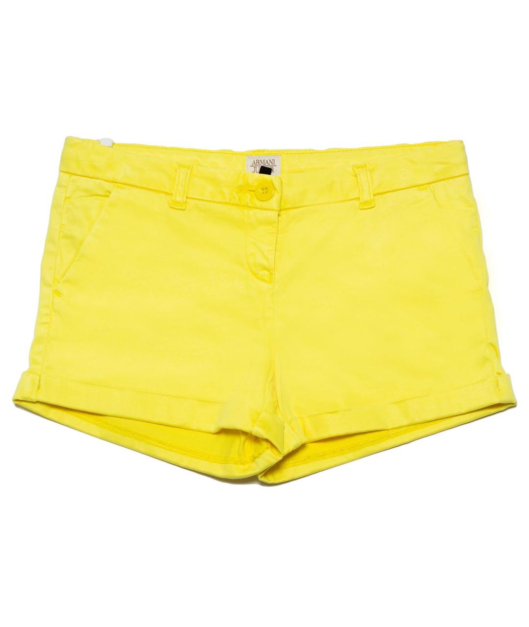 ARMANI JUNIOR Желтые хлопковые брюки и шорты, фото 1