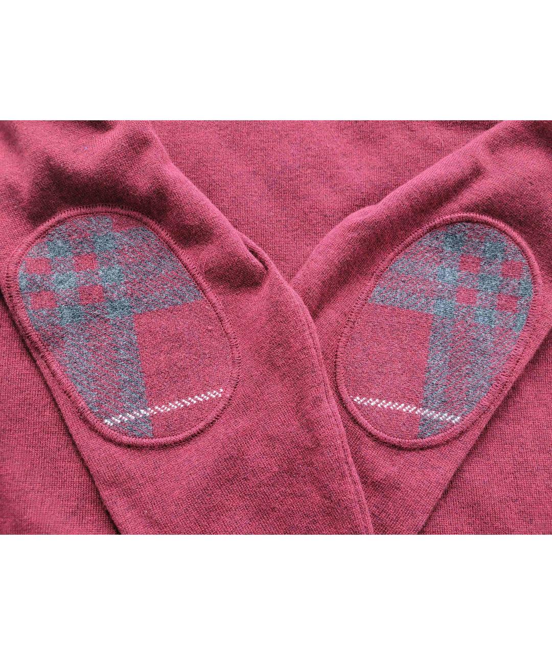BURBERRY Бордовый шерстяной джемпер / свитер, фото 5