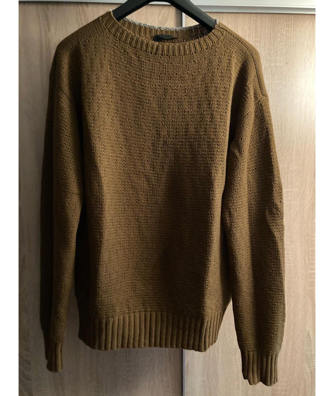 PRADA Коричневый кашемировый джемпер / свитер, фото 8