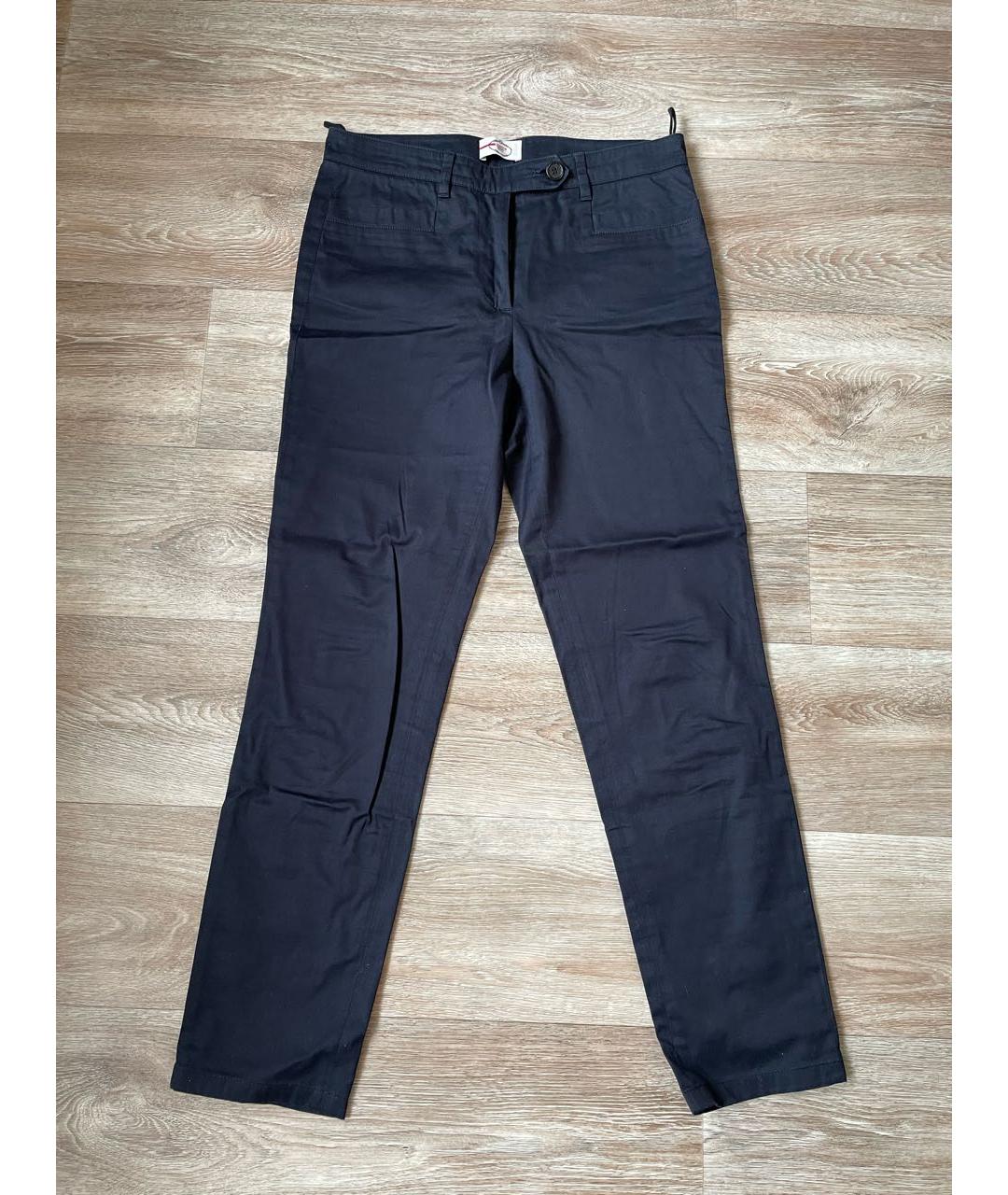 PRADA Темно-синие хлопковые брюки чинос, фото 8