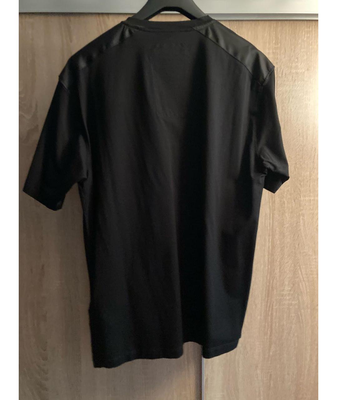 PRADA Черная хлопко-полиэстеровая футболка, фото 2