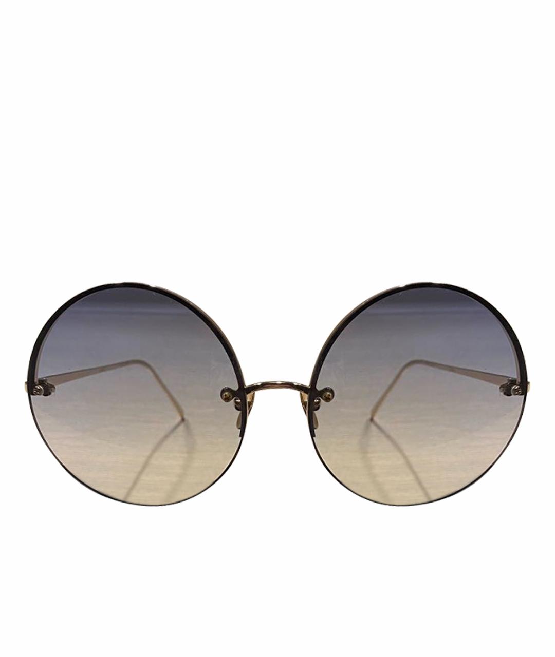 LINDA FARROW Серые металлические солнцезащитные очки, фото 1