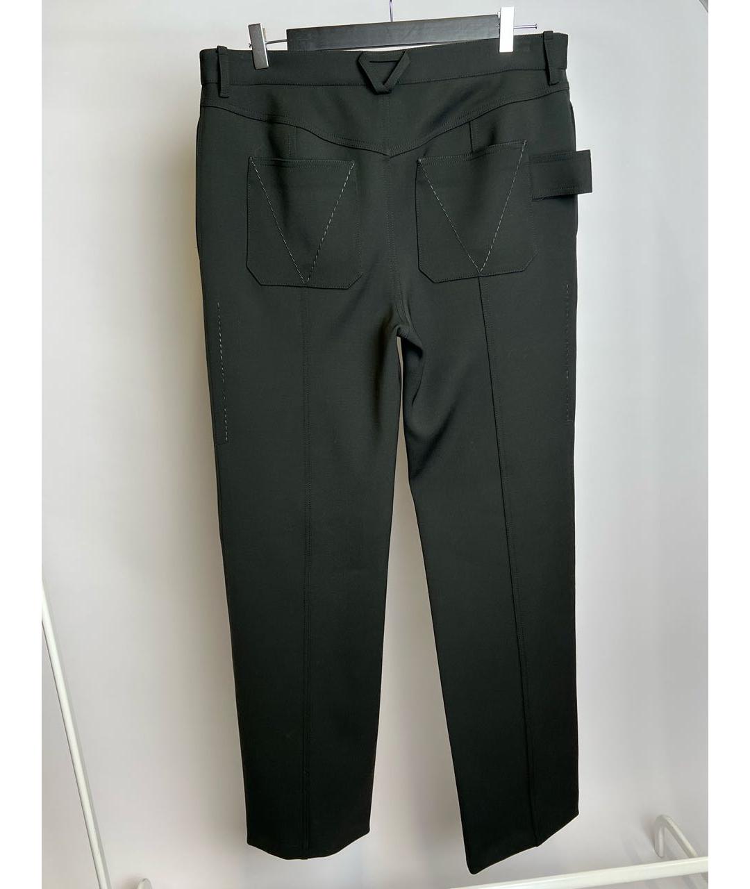 BOTTEGA VENETA Зеленые шерстяные повседневные брюки, фото 2