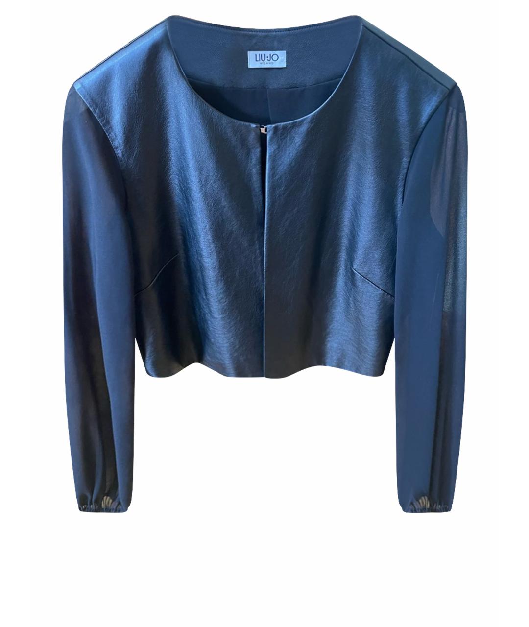 LIU JO Черный полиуретановый жакет/пиджак, фото 1