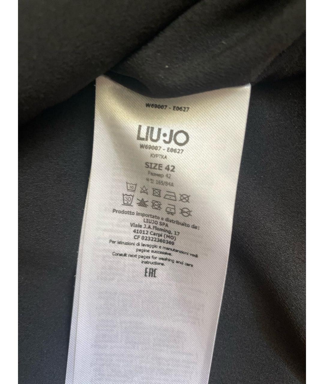 LIU JO Черный полиуретановый жакет/пиджак, фото 4
