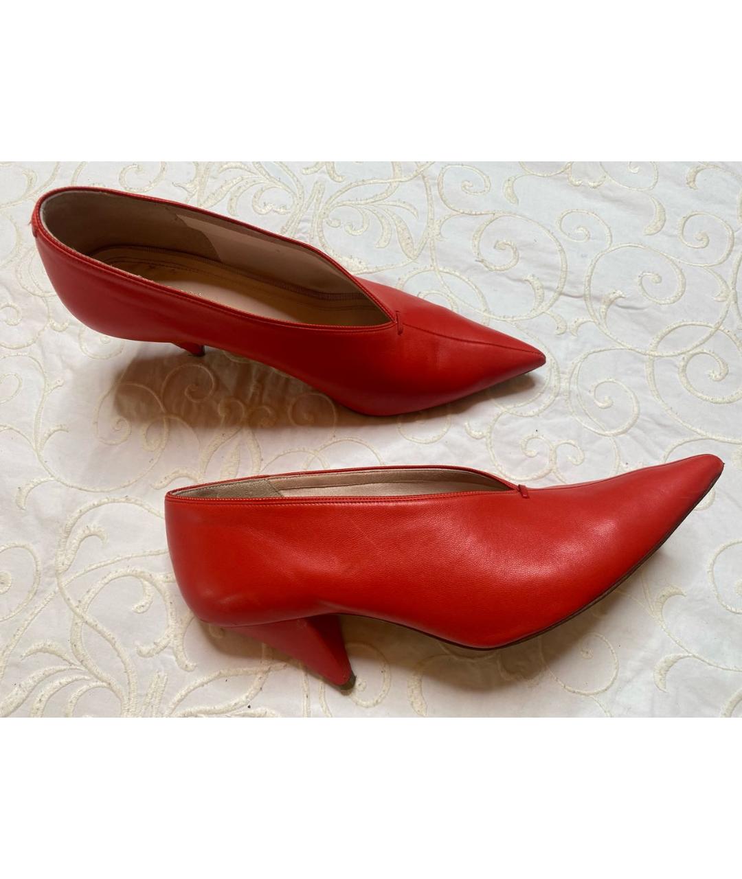 CELINE PRE-OWNED Красные кожаные туфли, фото 7