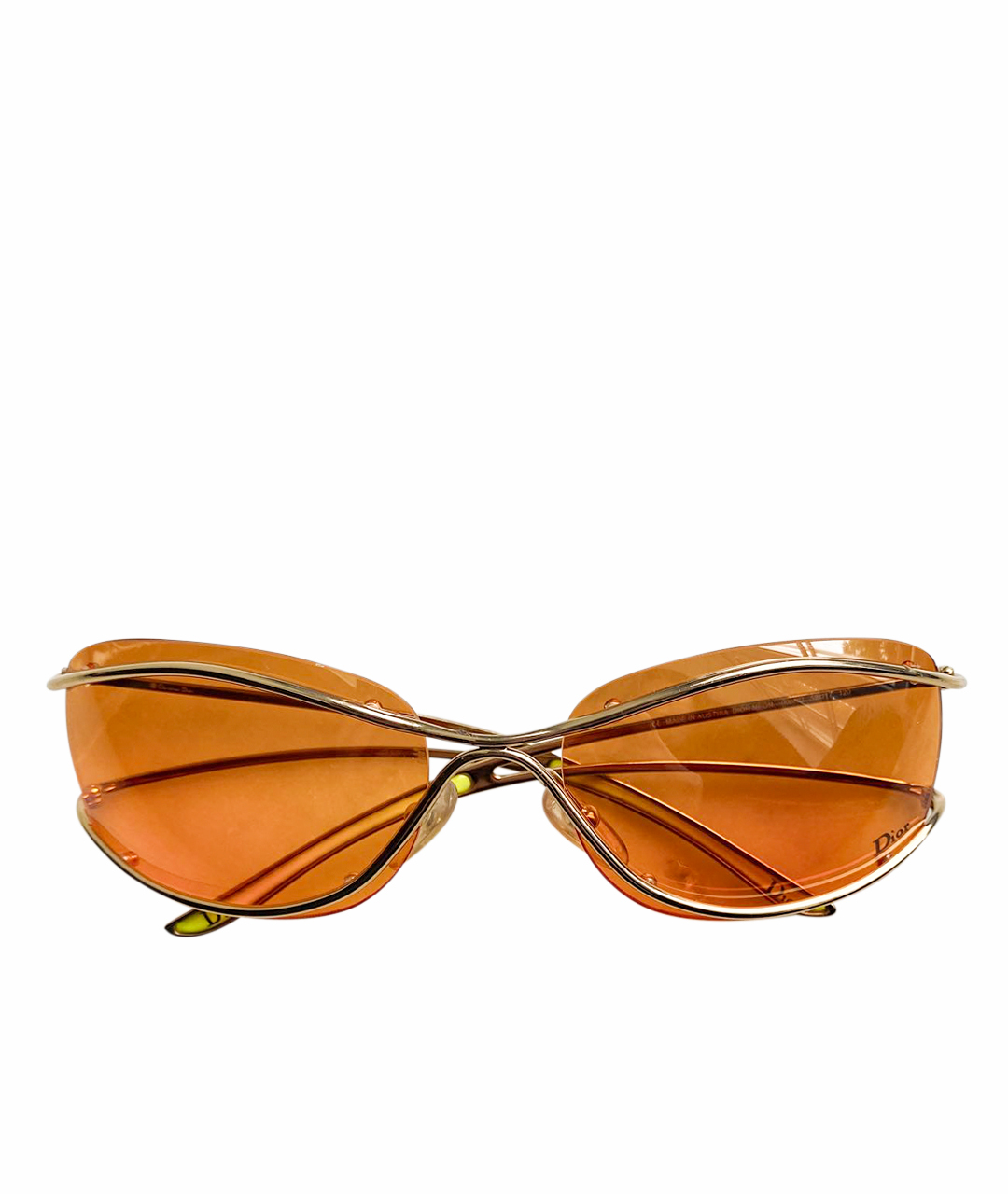 CHRISTIAN DIOR PRE-OWNED Оранжевое металлические солнцезащитные очки, фото 1