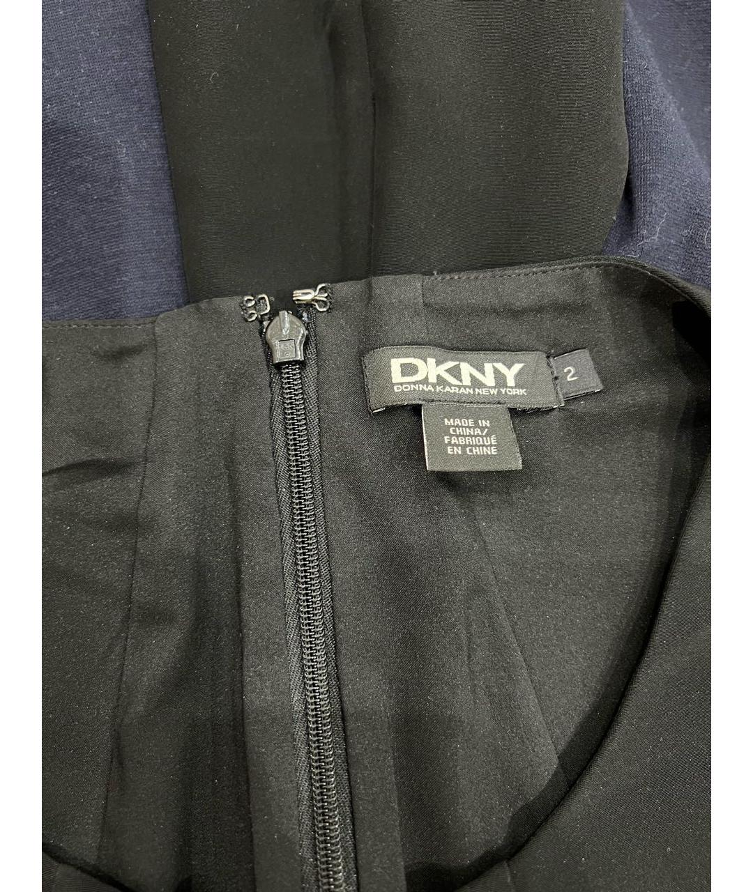 DKNY Темно-синее хлопковое платье, фото 5