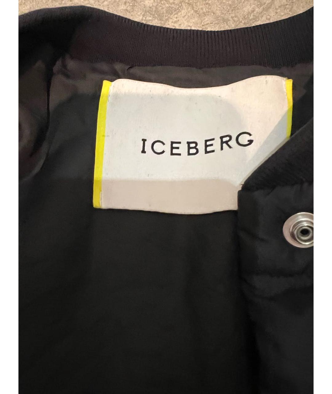 ICEBERG Черный полиэстеровый пуховик, фото 3